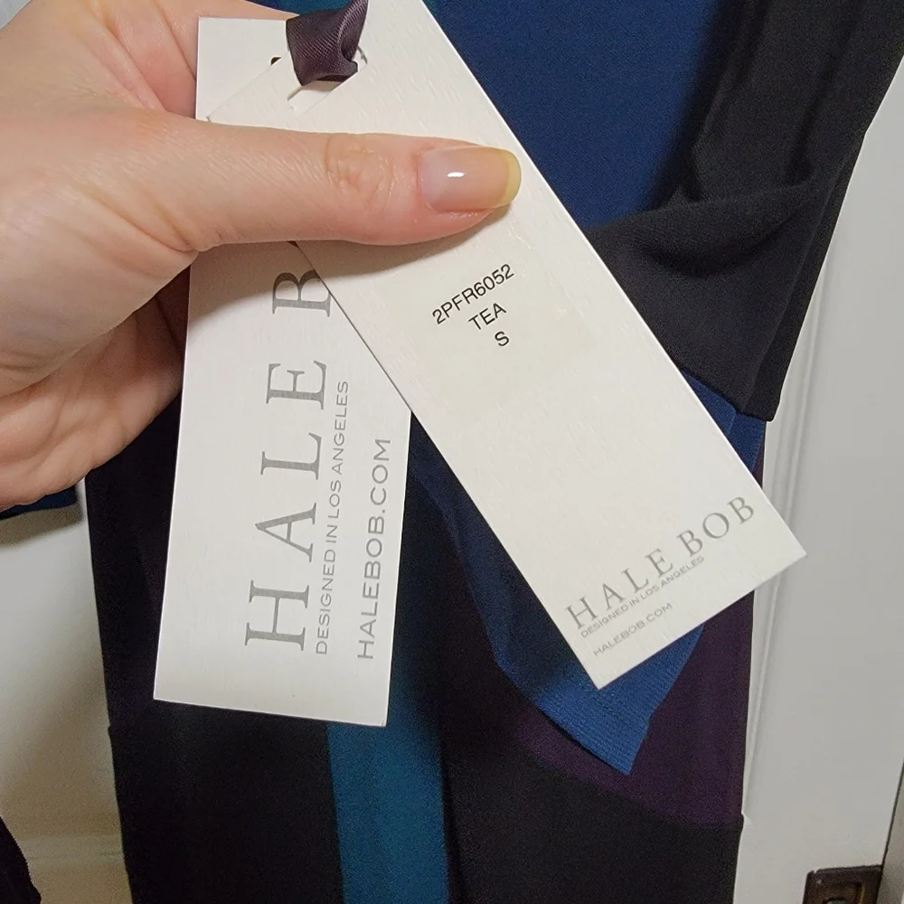 Hale Bob colorblock v neck dress sz small - Picture 7 of 7